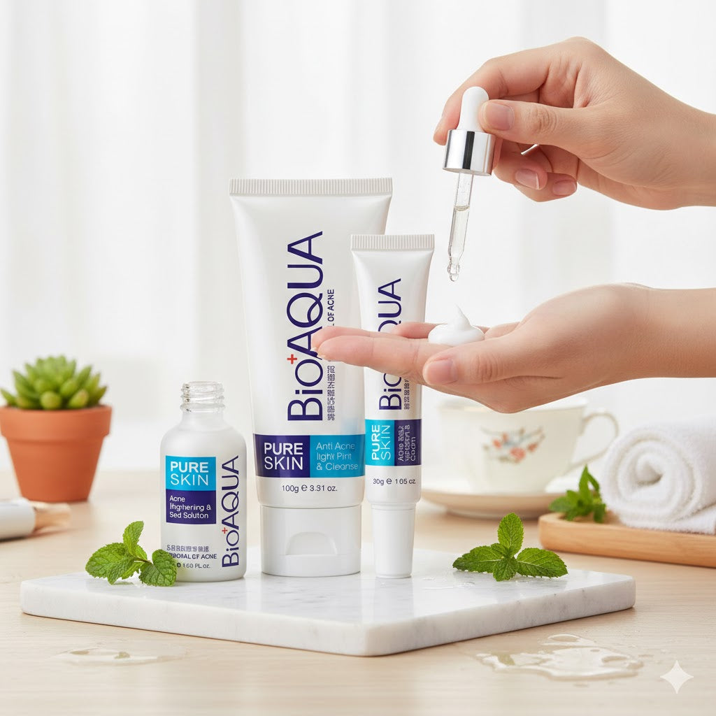 Kit Bioaqua Arroz: El Trío Perfecto para una Piel de Porcelana